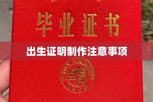 舟山出生证明制作注意事项