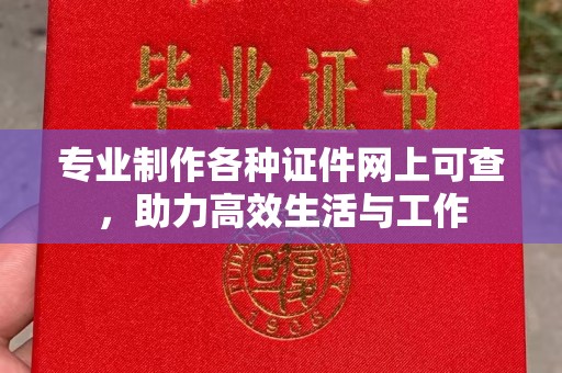 舟山专业制作各种证件网上可查，助力高效生活与工作