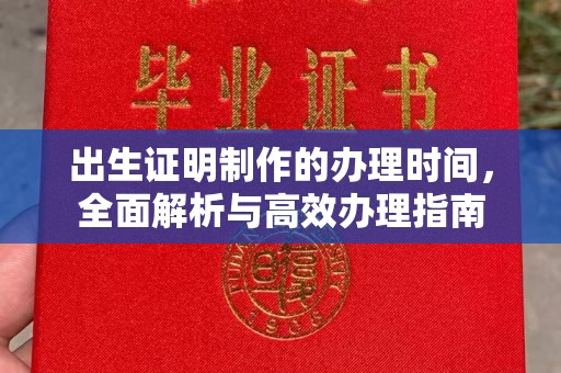 舟山出生证明制作的办理时间，全面解析与高效办理指南