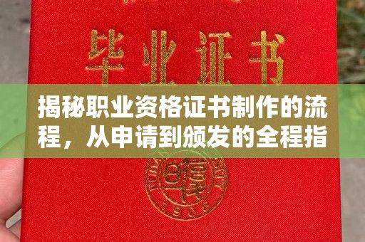 舟山揭秘职业资格证书制作的流程，从申请到颁发的全程指南