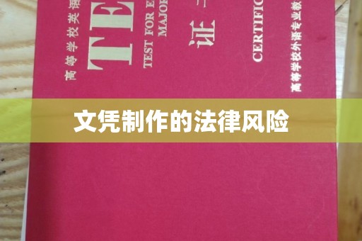 舟山文凭制作的法律风险