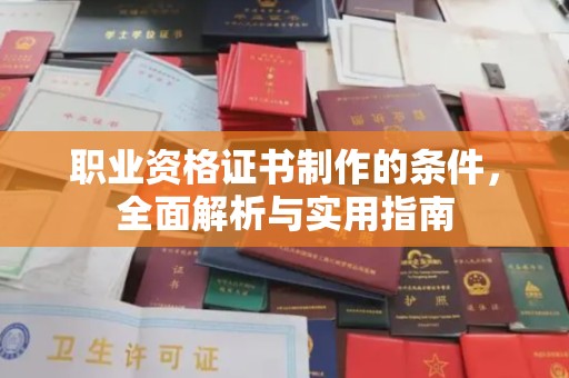 舟山职业资格证书制作的条件，全面解析与实用指南